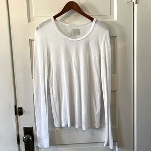 Brochu Walker Cross Back Linen Blend Long Sleeve Shirt - L